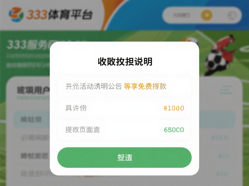 手续费收取说明
为了更好地服务用户，333体育平