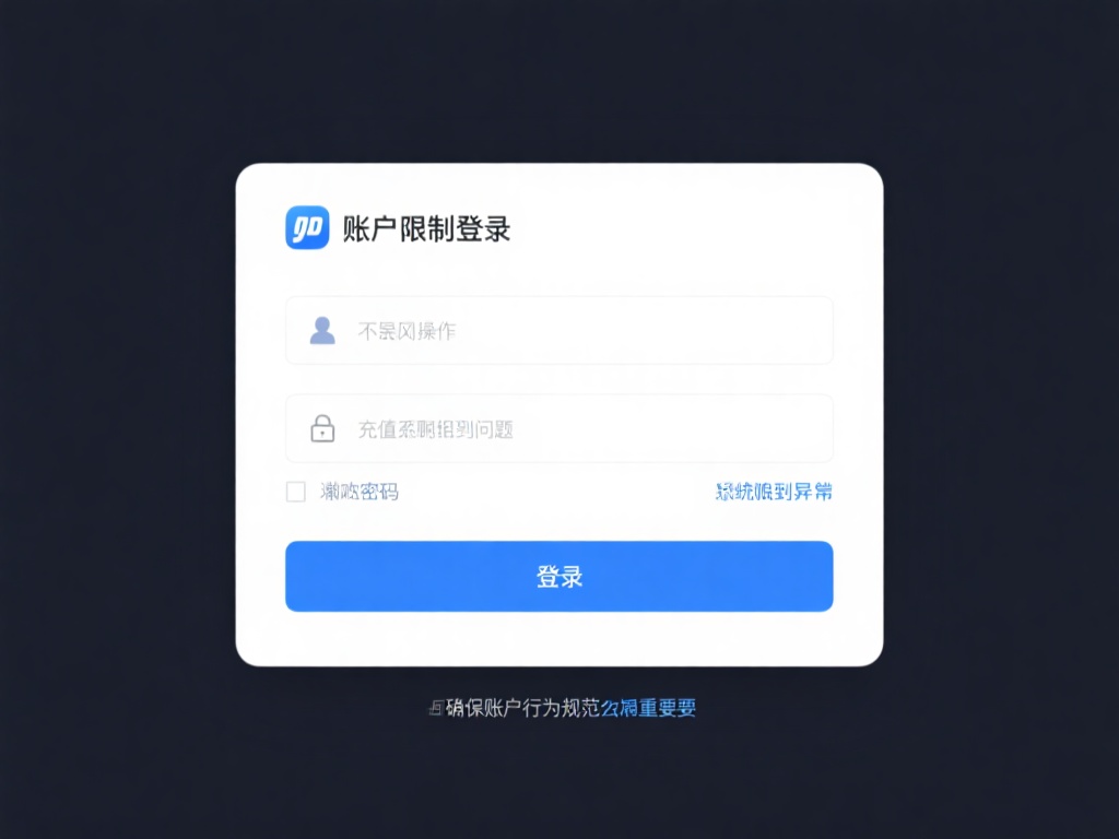 账户被限制登录
平台会根据用户的行为判断账户是否